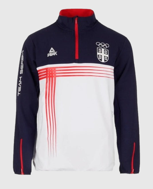Paris Olympics Novak Djokovic Team Serbia Half Zip Jacket