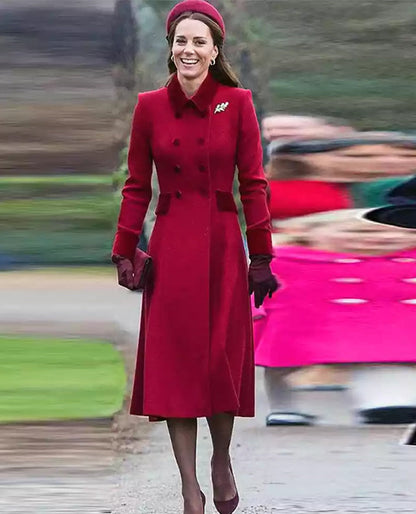 Princess Kate Middleton Red Coat