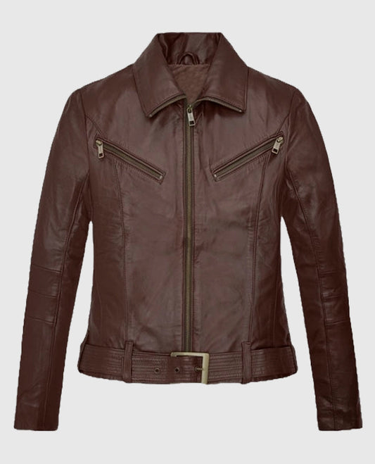 Rachel Nichols G.I Joe The Rise of Cobra Brown Leather Jacket