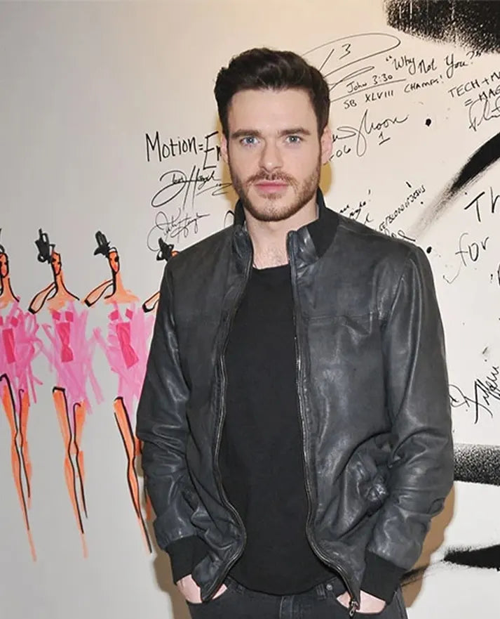 Richard Madden Bomber Leather Jacket