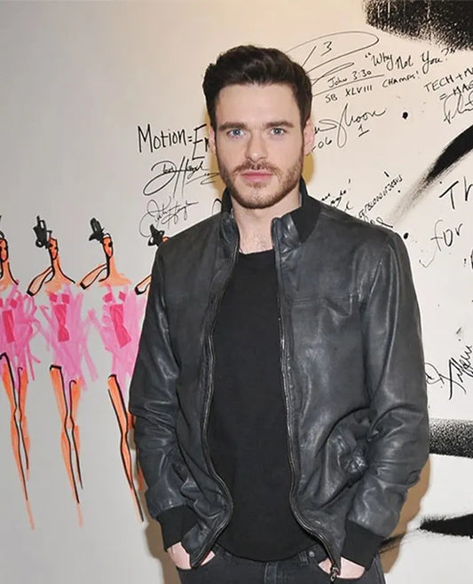 Richard Madden Bomber Leather Jacket