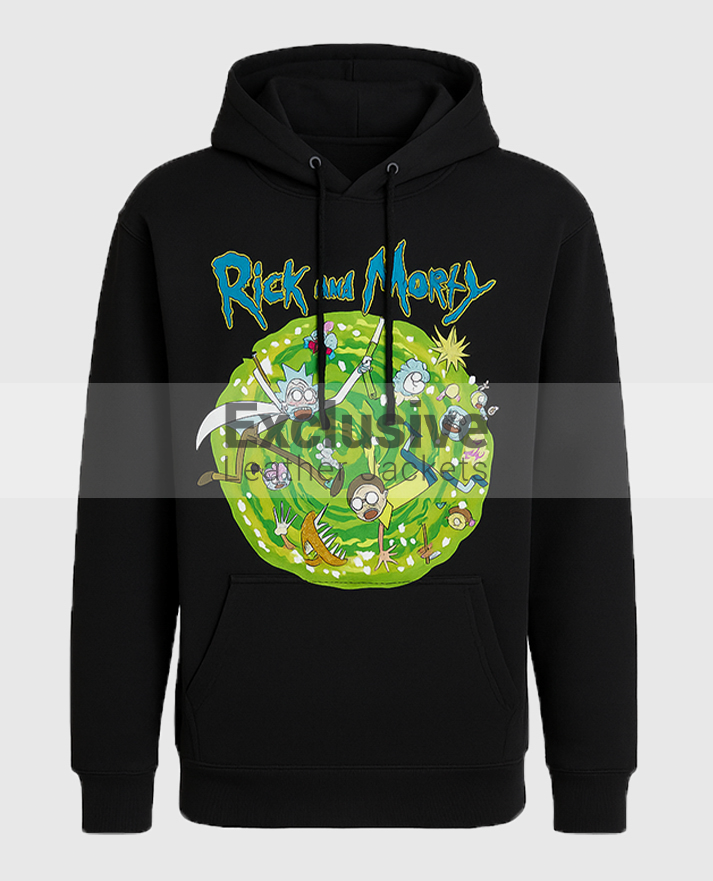 Rick and Morty Portal Collage Hoodie.