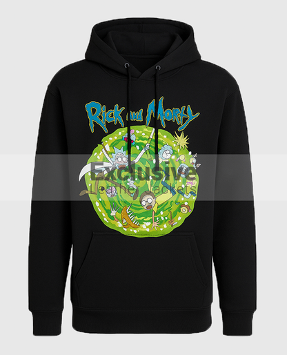 Rick and Morty Portal Collage Hoodie.