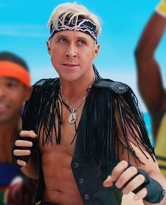 Ryan Gosling Barbie Fringe Leather Vest