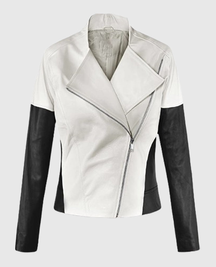 Sandra Bullock White Leather Jacket
