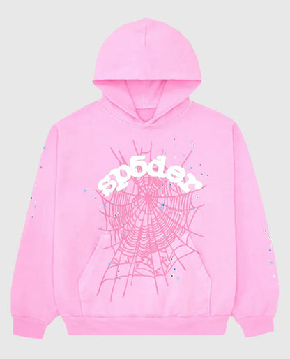 Sp5der OG Web Pink Hoodie