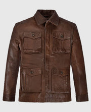 Supernatural Season 7 Dean Winchester Brown Leather Jacket