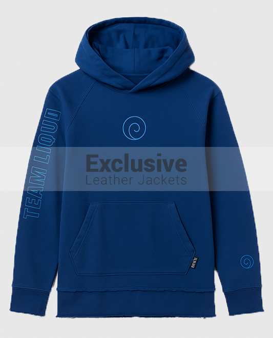 Team Liquid X Naruto 20Y Frayed Pullover Friendship Blue Hoodie