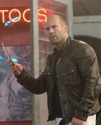 The Expendables Lee Christmas Black Leather Jacket