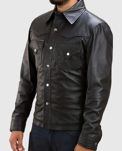 The Walking Dead Governor Black Leather Jacket