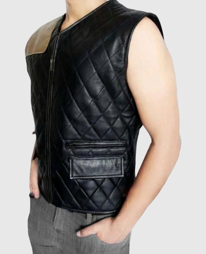 The Walking Dead Governor Leather Black Vest