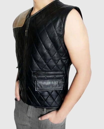 The Walking Dead Governor Leather Black Vest