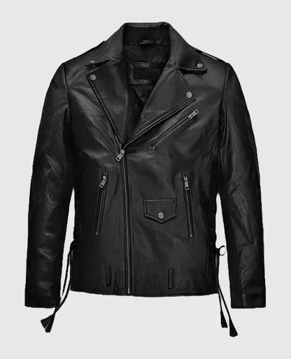 Triple H Black Leather Jacket