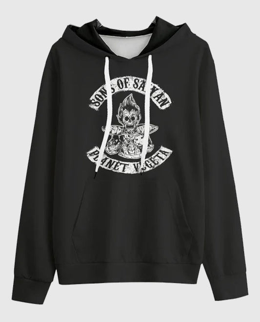 Vegeta Skeleton Scary Super Saiyan Black Hoodie