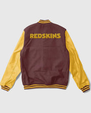 Washington Redskins Brown and Yellow Varsity letterman Jacket