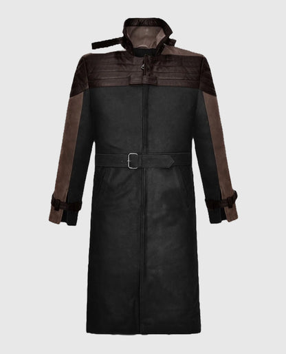 Watch Dogs 3 Legion Aiden Black n Brown Leather Trench Coat