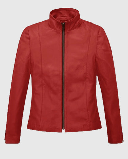 Whitney Houston Red Leather Jacket