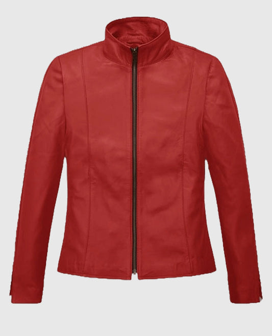 Whitney Houston Red Leather Jacket