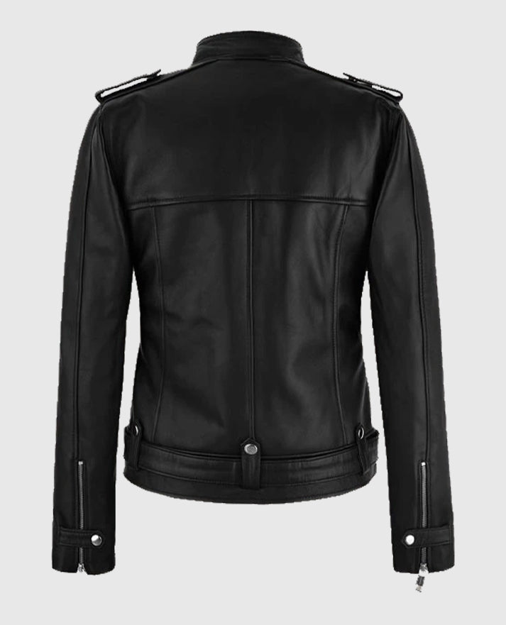 Womens Chic Rider Black Leather Jacket