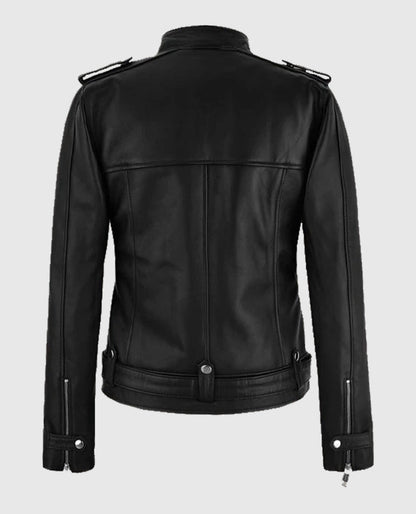 Womens Chic Rider Black Leather Jacket