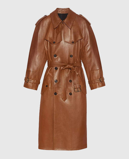 Women's Ivy Leather Long Coat