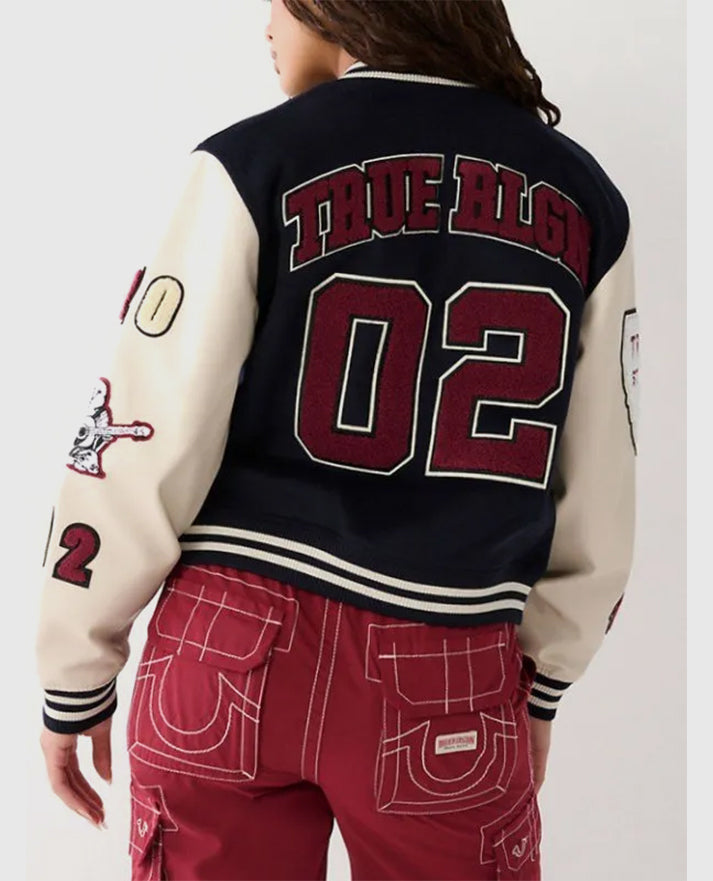 Women’s True Religion Varsity Blue Jacket

