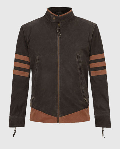 X - Men Origins Wolverine Brown Leather Jacket