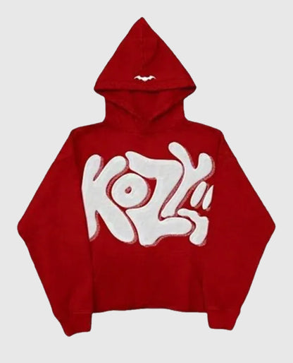 Y2K Kozy Red Hoodie