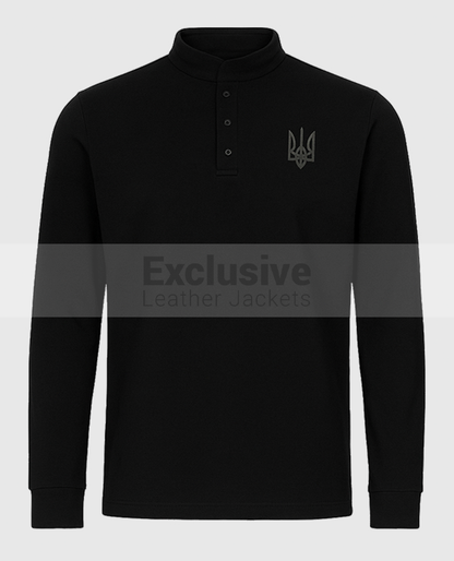 Zelensky Black Polo Pullover Shirt