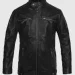 Black Motorcycle Leather Jacket